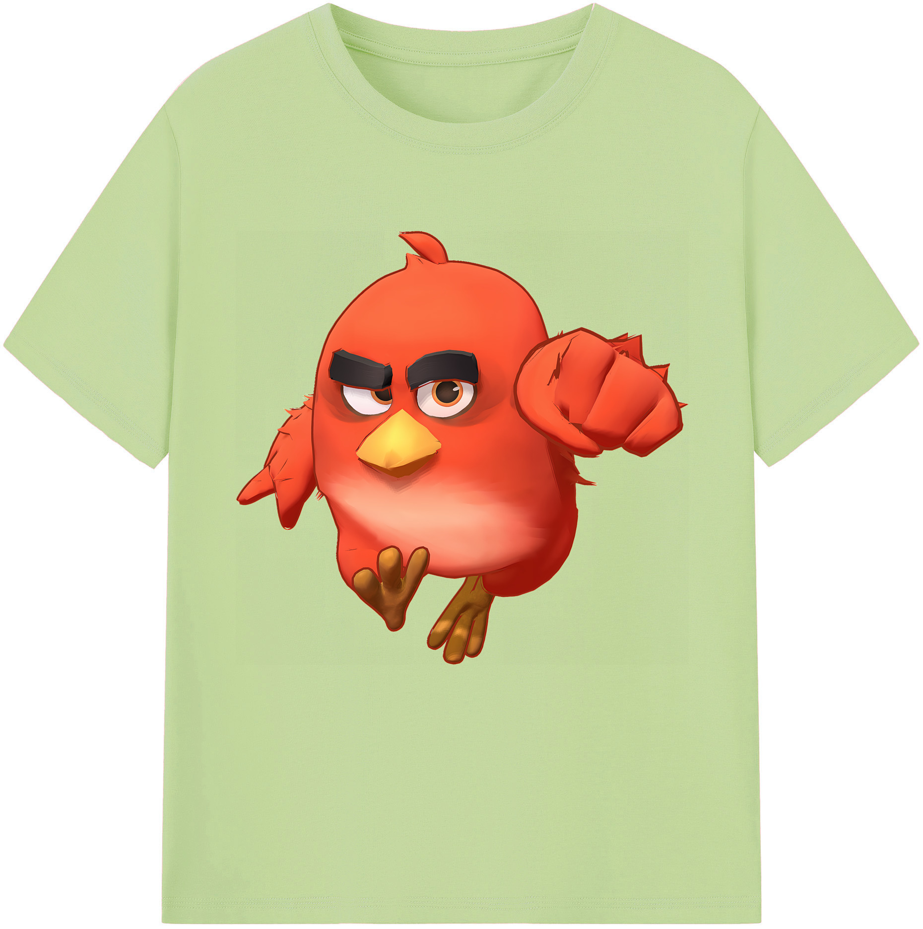（画像用） Angry Birds アングリーバード 綿100％半袖Tシャツ（フロントプリント）
